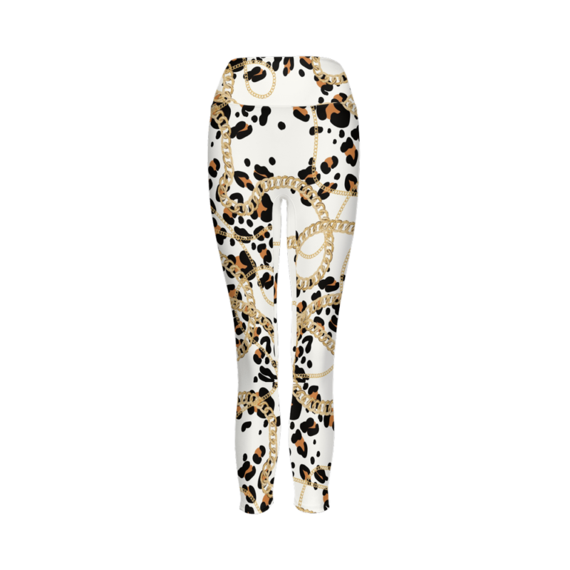 Chained Leopard Couture Leggings