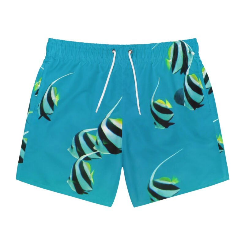 Mens Aqua Blue Swim Trunks