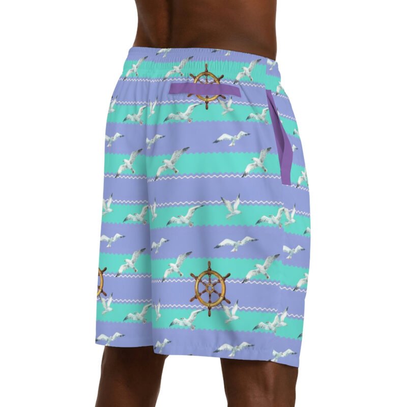 Le PleaSur Nautical Collection, Coastal Stripe Mens Shorts