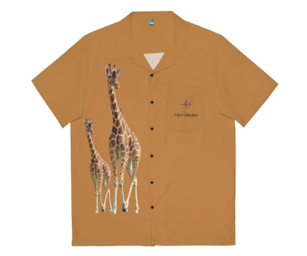 Mens Giraffe Print Hawaiian Shirt