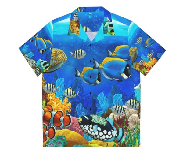 Mens Blue Coral Hawaiian Shirt