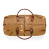 Waterproof travel bag in brown and gold color