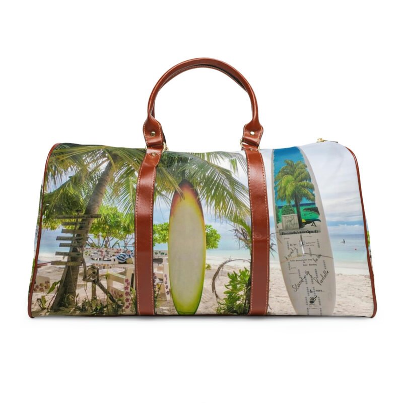 Beach bum waterproof travel bag on white background