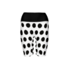 Black Polka Dot Bike Shorts on a white background