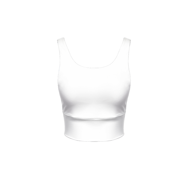 Brilliant White Women V Shape Back Sports Bra