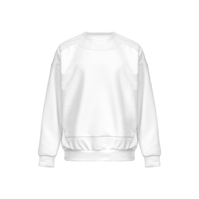 A solid white color sweatshirt for men and women