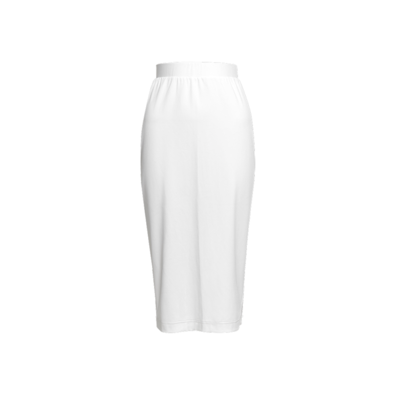 Classic Brilliant White Womens Pencil Skirt