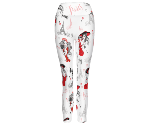Paris Couture Chic Leggings on white background