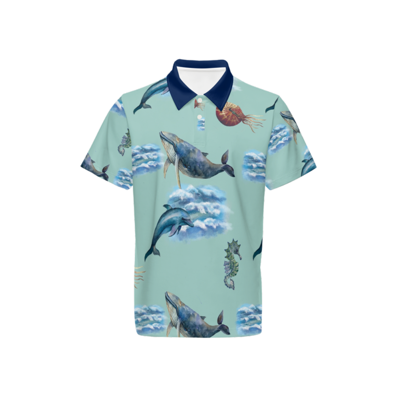 Fish illustration on a mens shirt