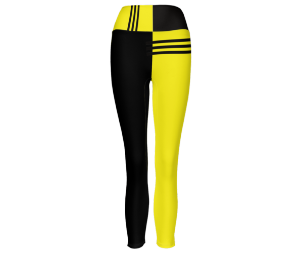 Geo Bumble Bee Leggings on a white background