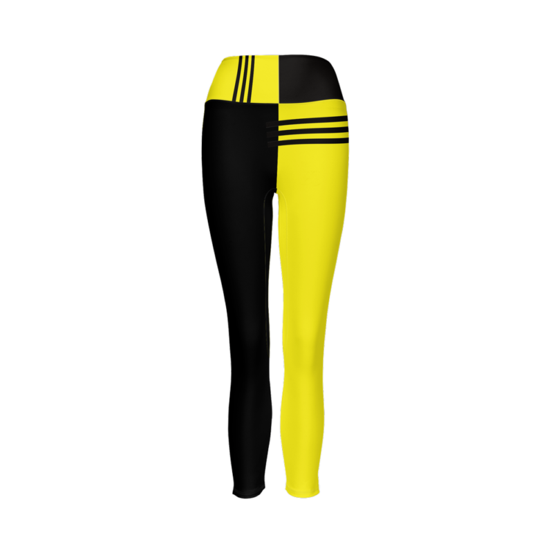 Geo Bumble Bee Leggings on a white background