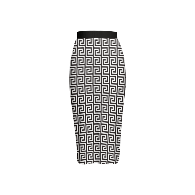Grecian Couture Womens Back Split Pencil Skirt
