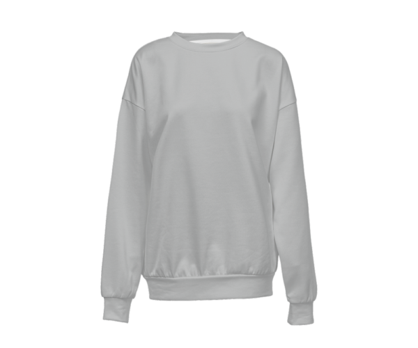 Light Gray Womens Sweatshirt on a white background