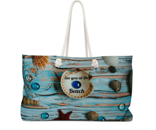 Beach bum weekender bag in blue color