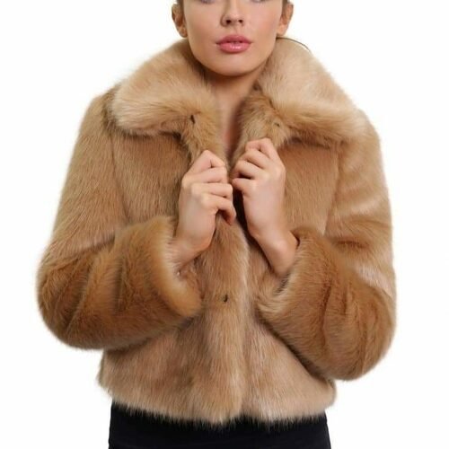 de la creme womens faux fur cropped aviator bomber coat jpg