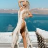 White Croche Beach Cover Up Sexy Bikini Cover ups Hollow Out Party Dress Women Clothes ca abe e ffbcf jpg